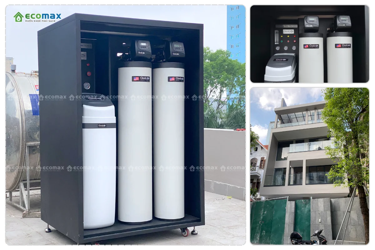 Lắp đặt Hệ thống lọc nước đầu nguồn Clack WS1TC-05 USA tại Cầu Giấy - Hà Nội