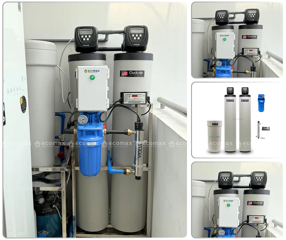 Hệ thống lọc tổng Clack lắp đặt hoàn thiện tại Chung cư khu vực Quận 2 - Thành phố Hồ Chí Minh