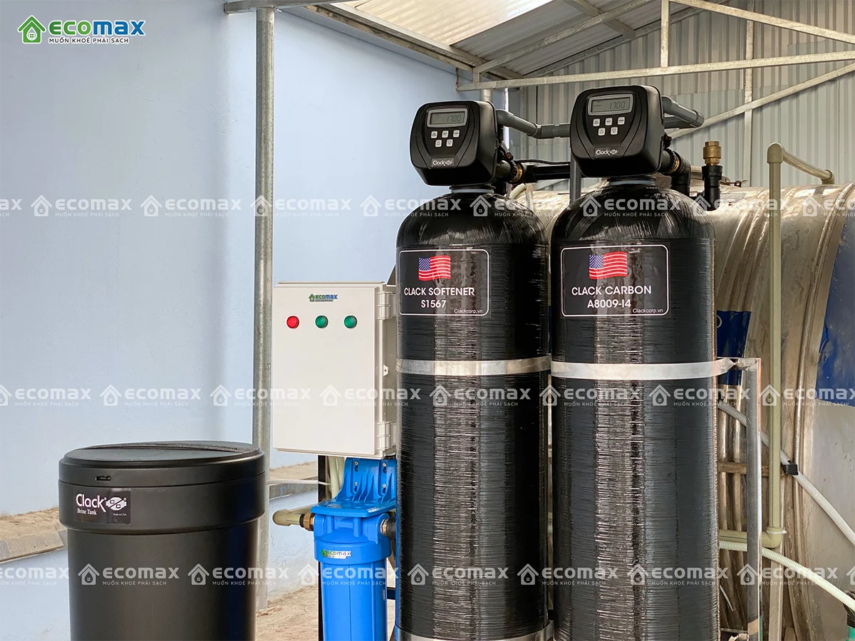 Ecomax thi công Lắp đặt lọc tổng Clack tại Cầu Giấy - Hà Nội