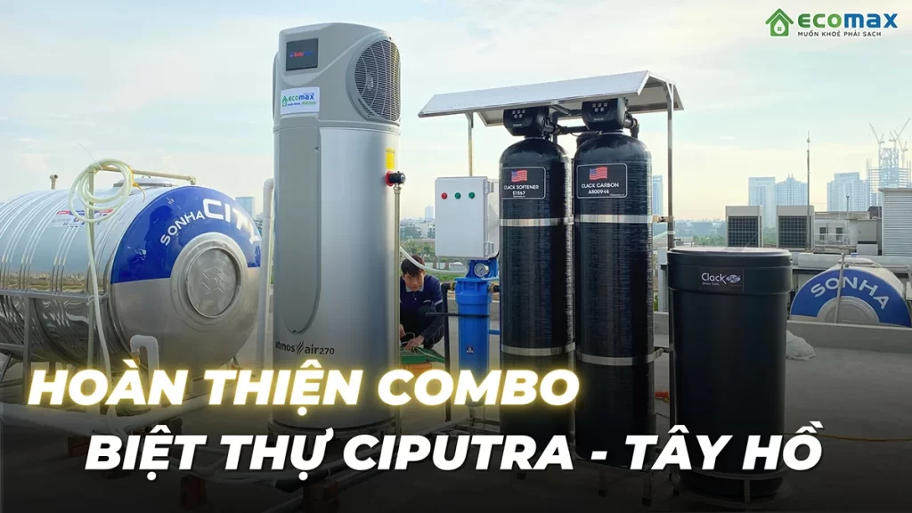 Lắp đặt lọc nước đầu nguồn Clack tại biệt thự Ciputra - Tây Hồ - Hà Nội 2 Lắp đặt lọc nước đầu nguồn Clack tại biệt thự Ciputra