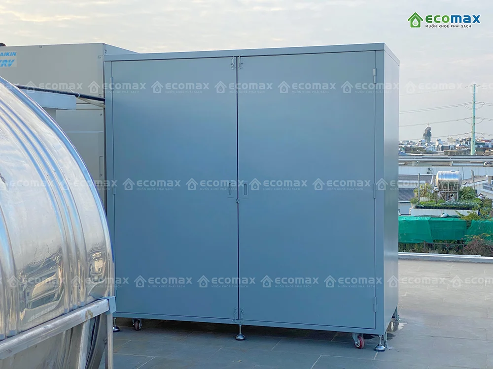 Lắp Đặt Máy Lọc Nước Đầu Nguồn Clack CI-05 1354: Giải Pháp Xứng Tầm Cho Biệt Thự 4 Vỏ tủ ngoài bảo vệ hệ thống lọc tổng Clack